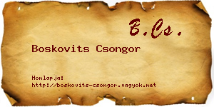 Boskovits Csongor névjegykártya