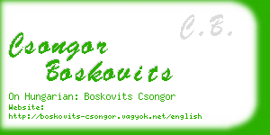 csongor boskovits business card
